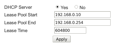 DHCP address pool